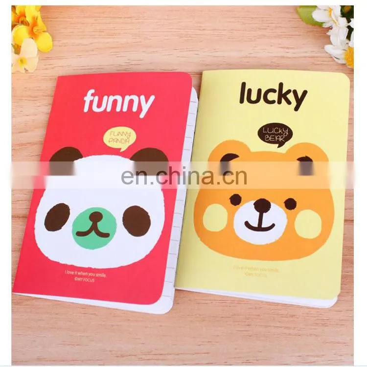 Promotional cheap price cartoon staple a5 notebook/agenda with line for exercising