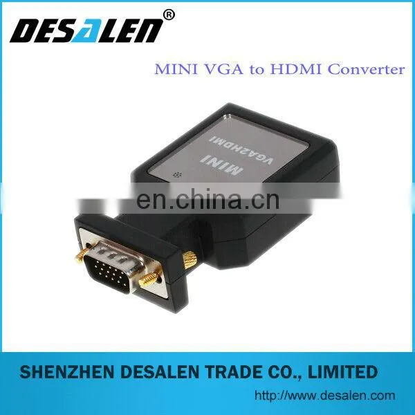 2014 New hot Mini VGA 2 HDMI Converter ,Factory Supply