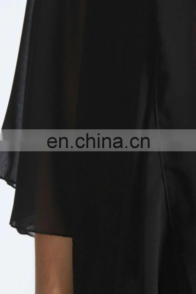 WATERFALL CHIFFON KIMONO Latest beach kimono soft polyester fabric embroidered kimono