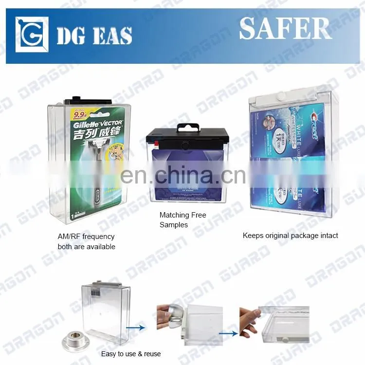 DRAGON GUARD High Quality Anti shoplifting EAS Razor Safer Box for Supermarket
