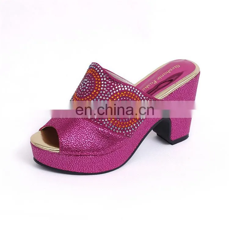 Italian rhinestone sandal shoes(ZD-HS102)