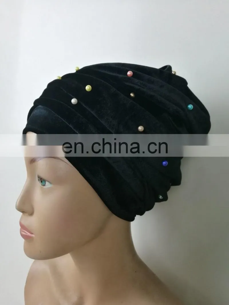 Tokay new arrival beaded turban head wrap for party