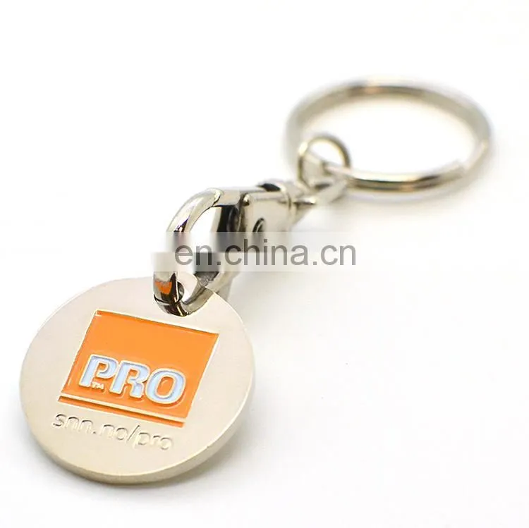 Metal souvenir custom trolley caddy coin keychain