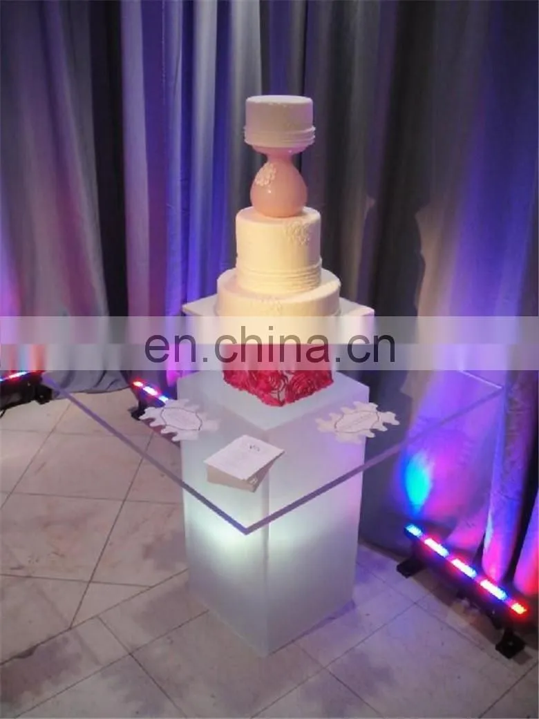 High quality luxury custom clear acrylic cake table