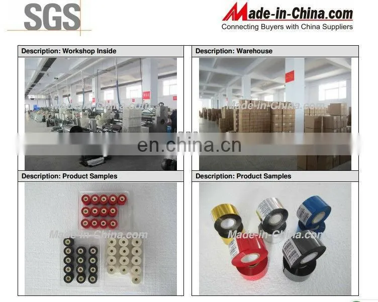 Barcode ribbon, thermal transfer wax ribbon for printing on labels size 110mm*300m
