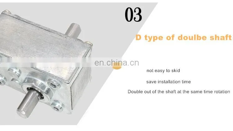 ChiHai Motor CHW4058-3162 High Precision DC 24V 12V Worm Gear Box Reduction Electric Motor Double Shaft Gear Motor