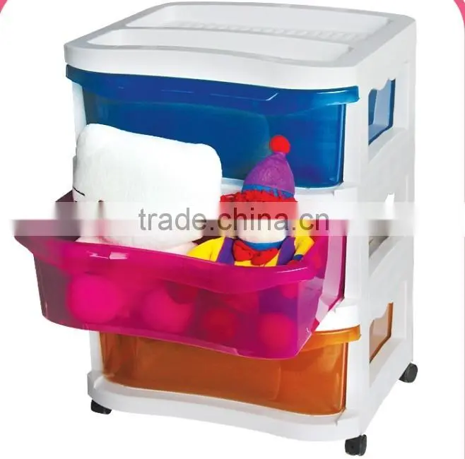 3 tier removable plastic storage drawer, plastic storage cabinet