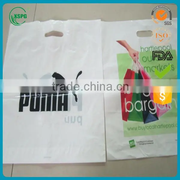 die cut handle plastic bag