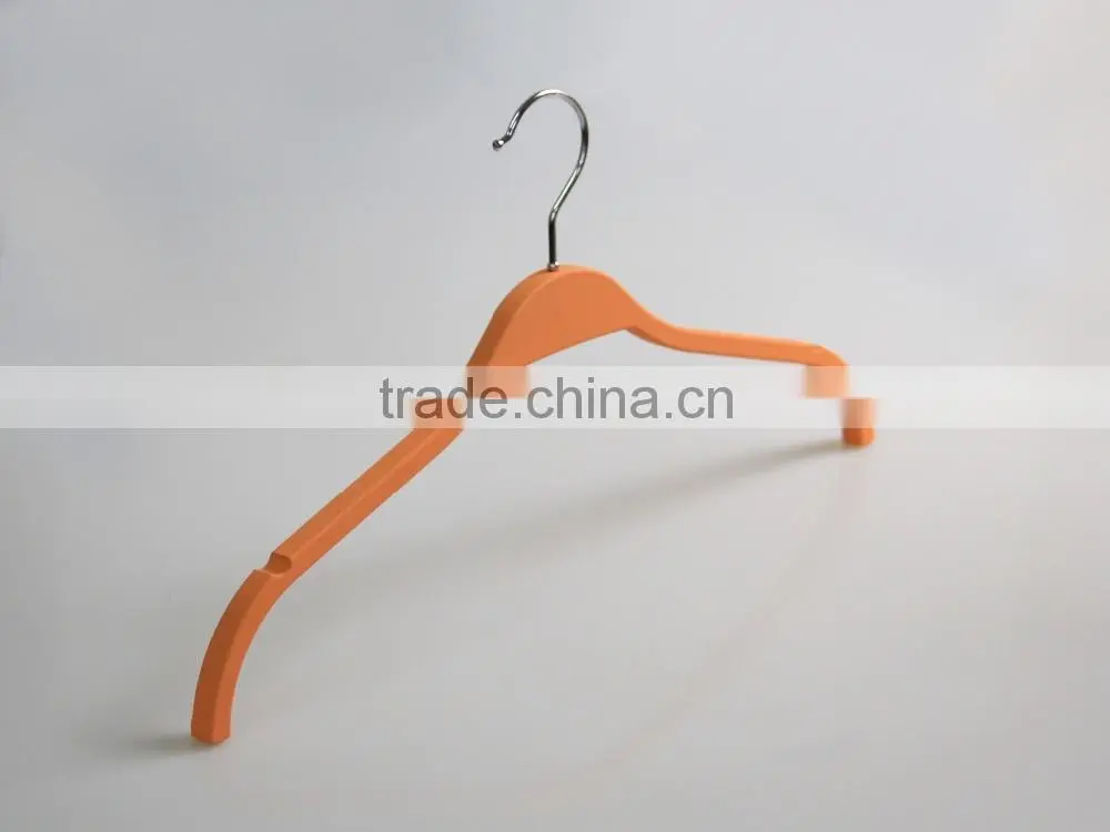 all kinds of color laminated wooden hanger with notch for garment
