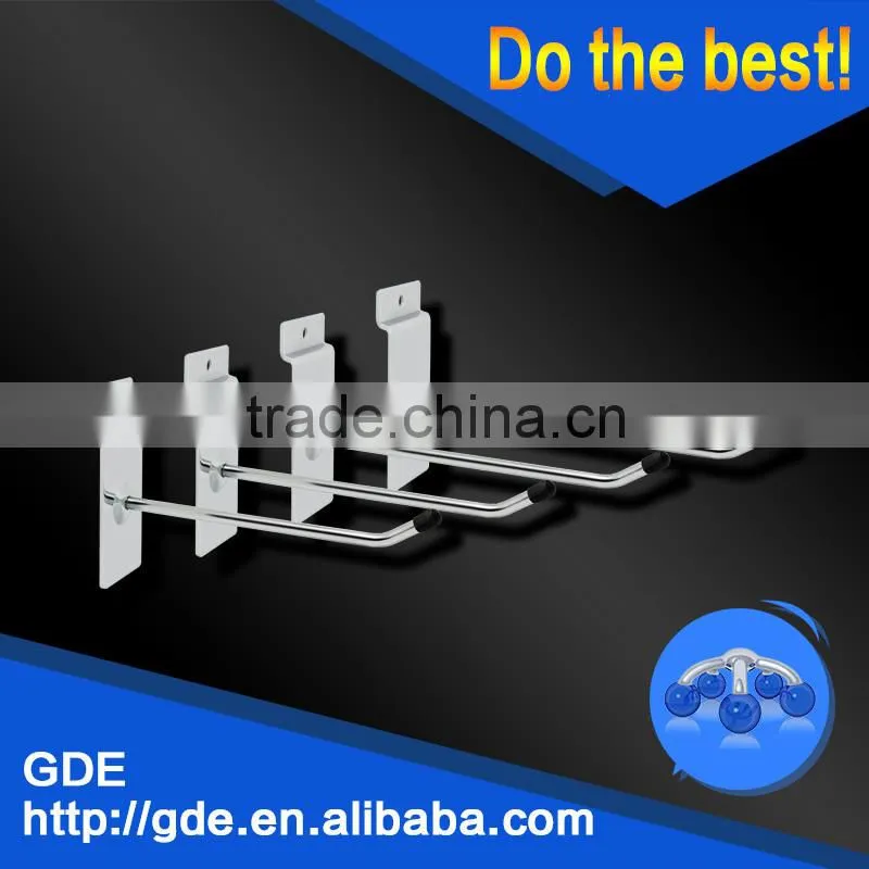 Shop fittings metal slatwall display hook with PVC end