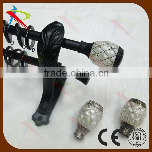 Adjustable Modern 19mm Metal meeting room Window Curtain Pole Finial