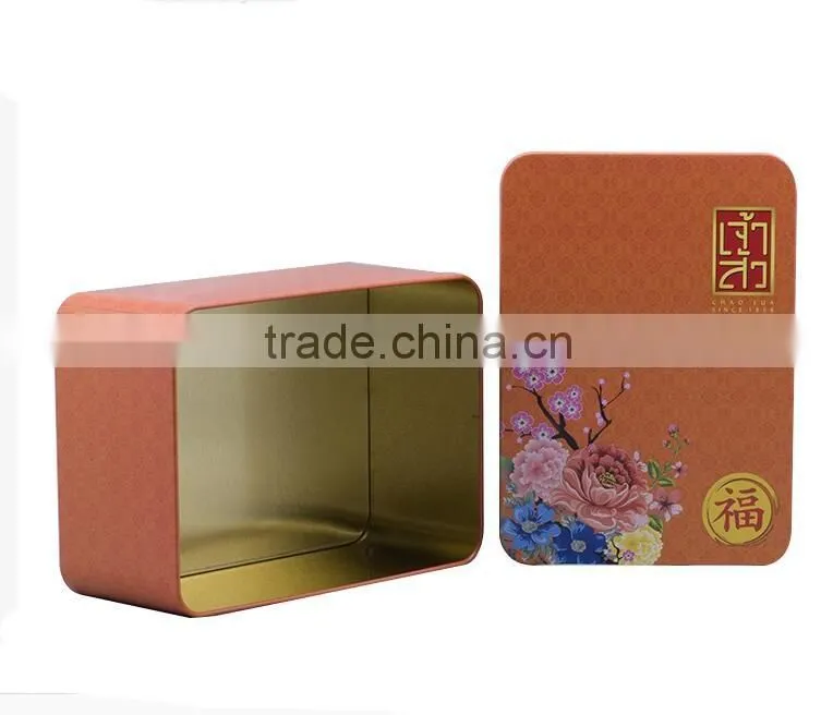 square cholocate tin case packaging metal can candy box