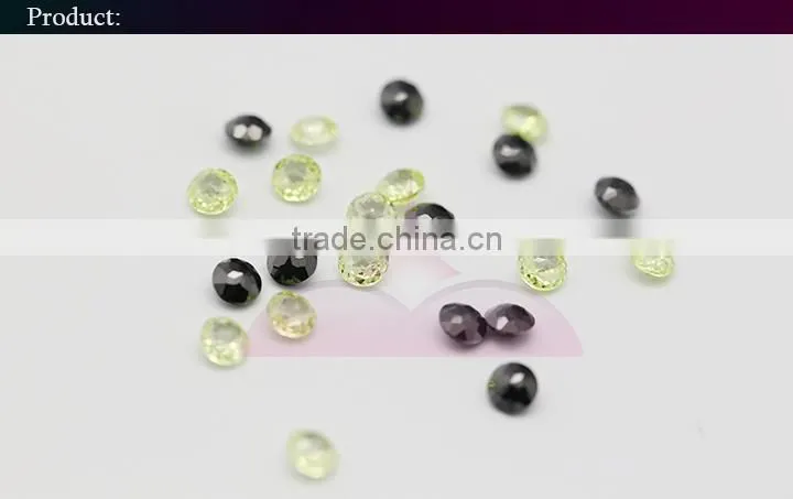 black cubic zircomia roumd gens