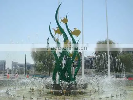 Modern Large Famous Arts Abstract stainless steel Fountain Sculpture for Outdoor decoration