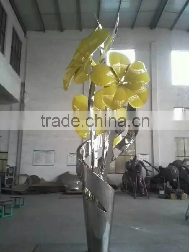 Modern Large Arts Stainless steel Sculpture for garden decoration