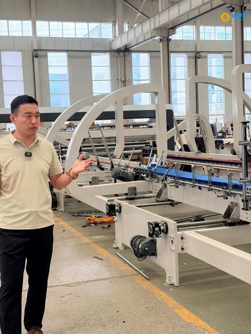 High speed servo folder gluer stitching machine