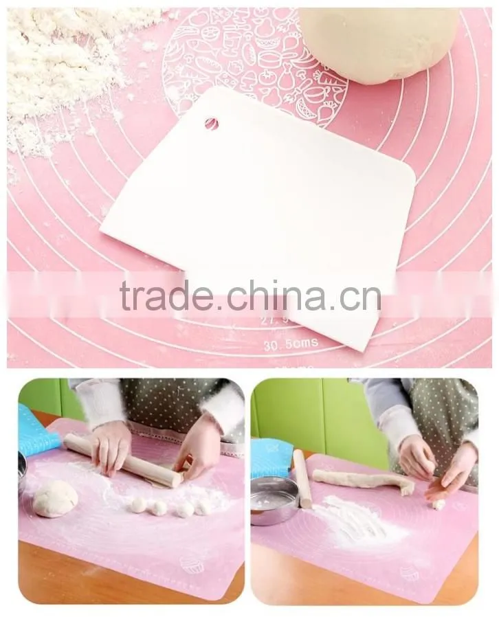 Food grade trapezoid shape bowl scraper/ plastic scraper/ dough scraper