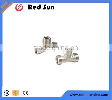 HR7110 factory manufacture forged brass water ppr/pvc pipe tee plumbing fittings