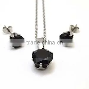 fashion jewelry charm 2016 fashion black crystal daily wear jewelry set