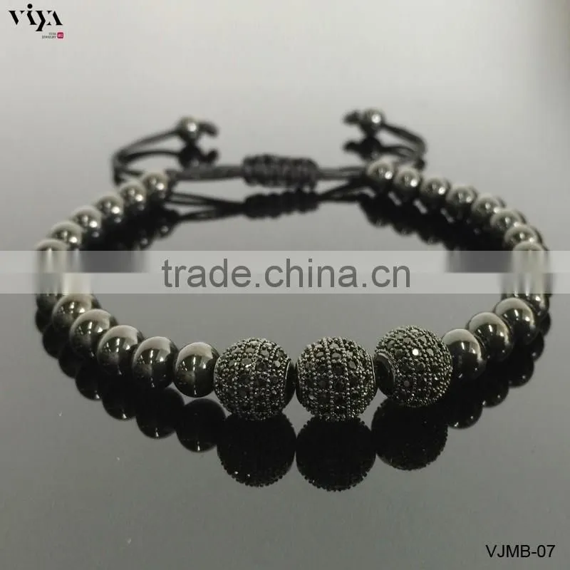 The Best Selling Chinese Knot Beads Jewelry with 4mm6mm8mm sizes 316L Stainless Steel Bracelet