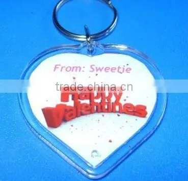 Heart Shaped Acrylic Keychain Blanks