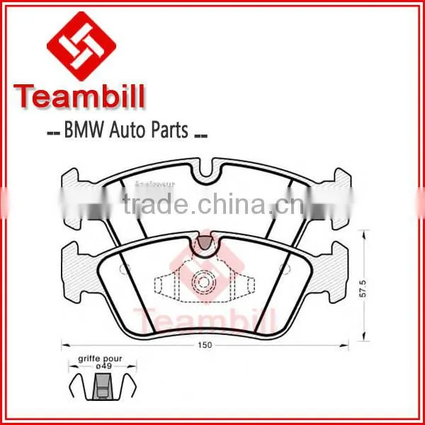 Hot sell auto-boss brake pad For BMW E90 34116769951 320 i / 318 i 3411 6769 951