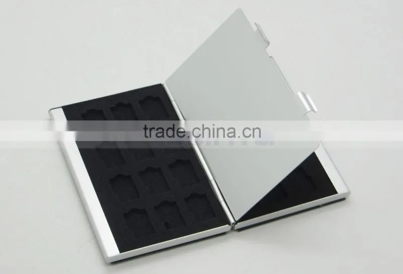 Leather Aluminum EVA 24 Micro SD TF Card Case Memory Card Storage Carrying Case Holder Protector