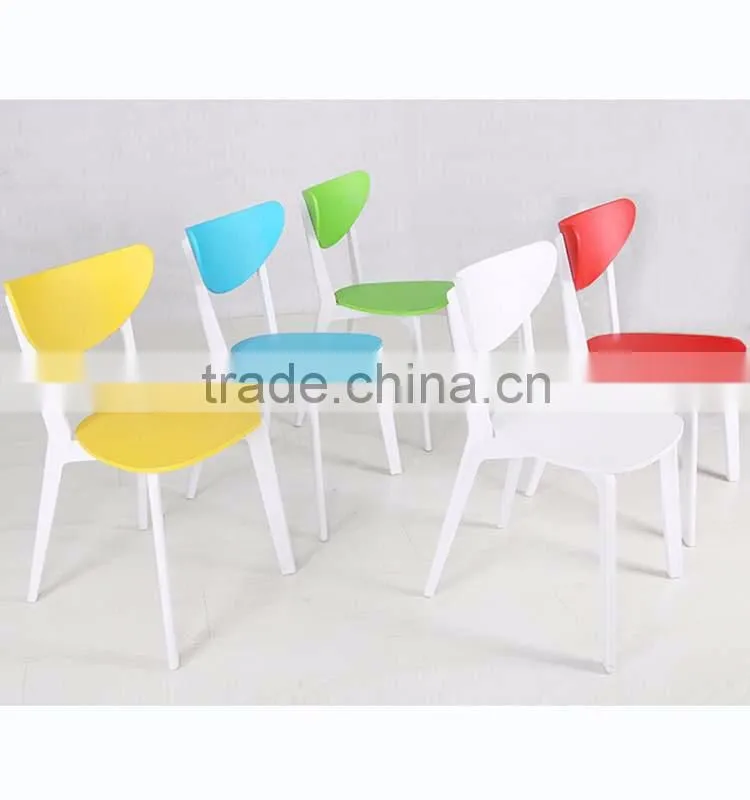 Simple Leisure Colorful Modern Plastic Chairs Wholesale Terrace Cheap Bistro Chairs