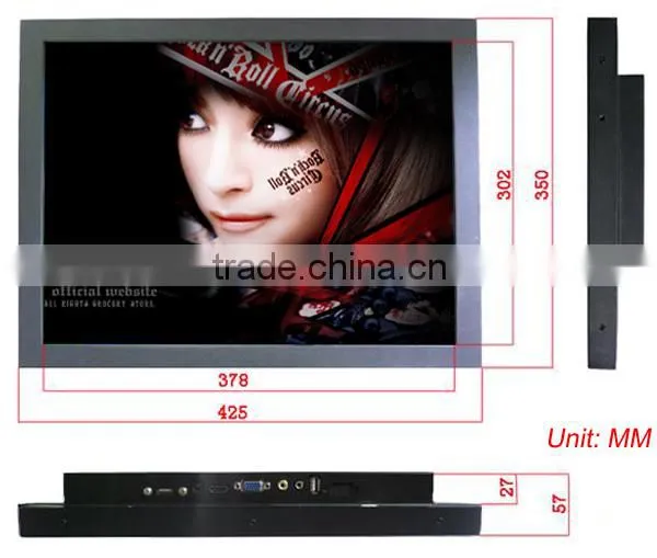 TS-190C 19'' industrial lcd monitor touch panel can match TV, industrial, control and POS terminals.