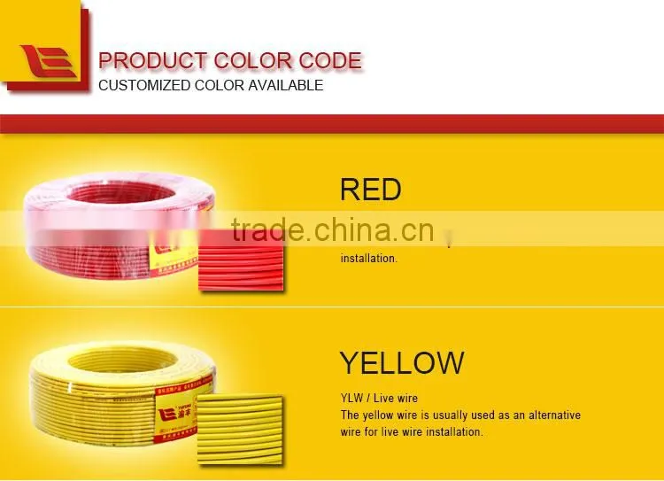 IEC60227 Standard 1.5mm 2.5mm 4mm 6mm Cable Factory Price Electrical Wire