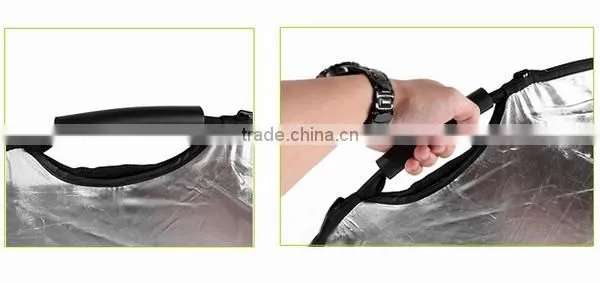 Double-hanger Hand-held 5-in-1 folded reflector Black/White/Silver/ Gold/Soft 60*90