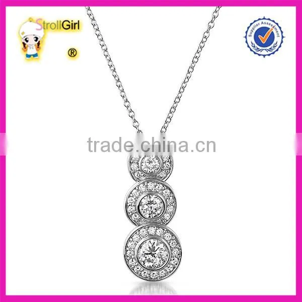 Hot sale CZ stone pave necklace Lovely bowknot pendant necklace 925 sterling silver jewelry