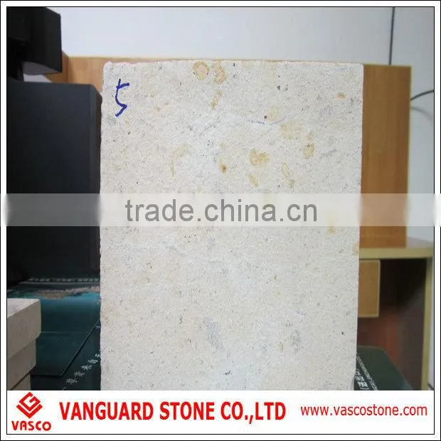 Exterior white limestone wall cladding