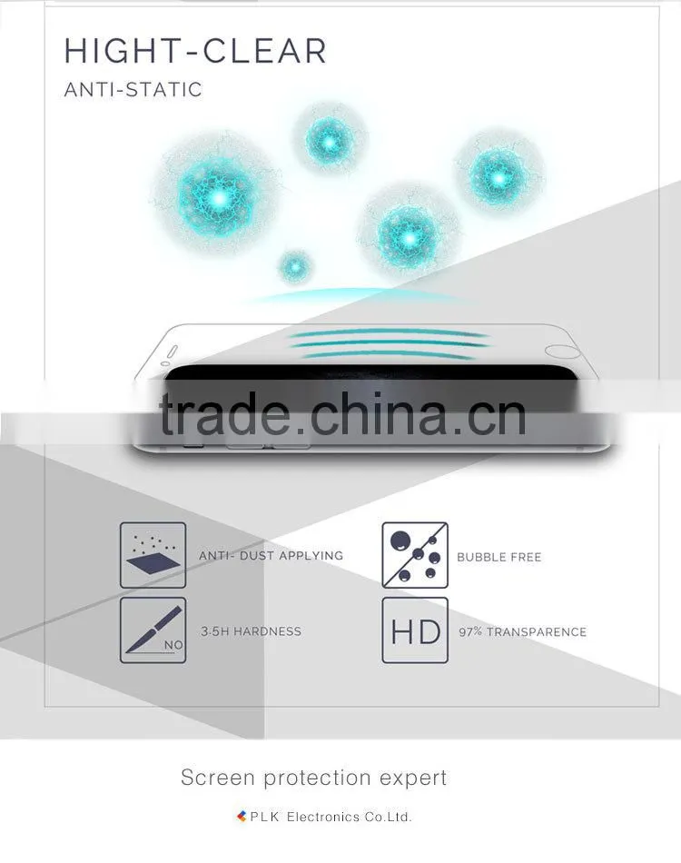 Pulikin design! 95% transparency anti blue light tempered glass 0.33mm cell phone screen protector for iphone6 plus