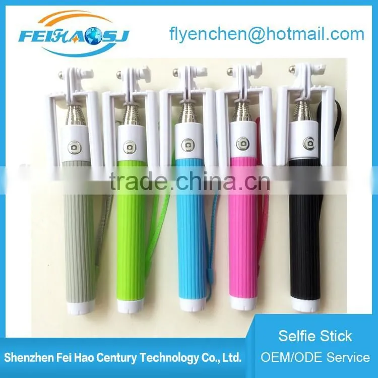 Wholesale High Quality Extendable Wireless Monopod Bluetooth Mini Selfie Stick For Phone