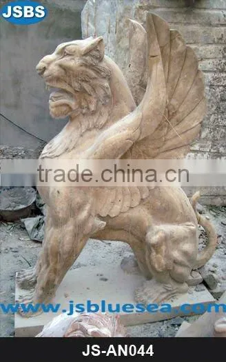 White marble dog statue