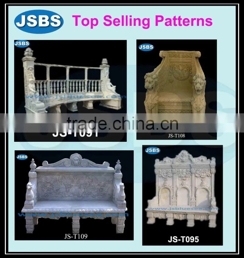 unique garden stone bench with back