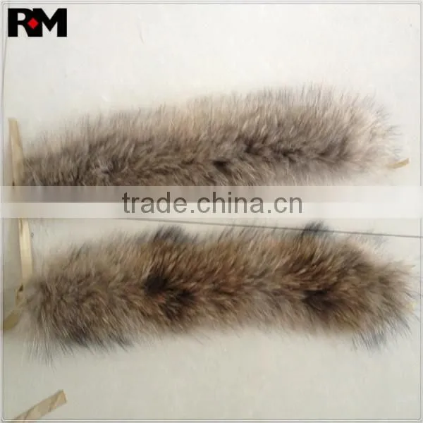 natural color raccoon collar for jacket raccoon fur stripes