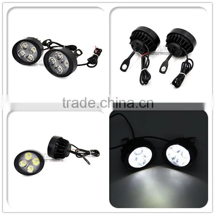 BJ-SPL-007 Universal 5W Black Motorcycle LED Spot Light for Street Bike
