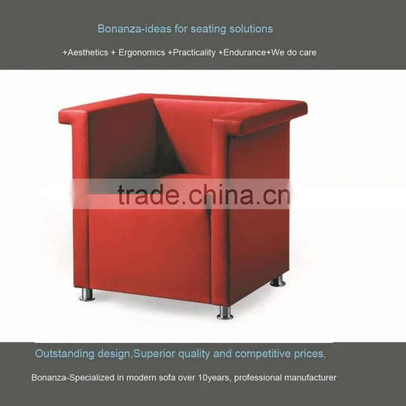 805#Used office sectional sofa in used leather