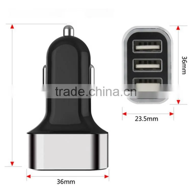 REYON hot sale 25.5W 5.1A 3 usb port custom multiple mobile phone car charger