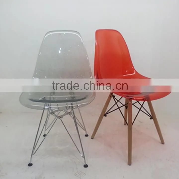 Wholesale PC plastic chair with Steel Legs plastic chair for sale HYX-601A