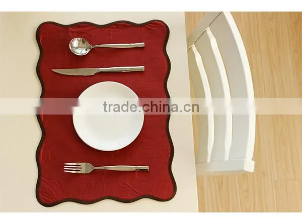 New design high quality cotton fabric wedding decoration placemats