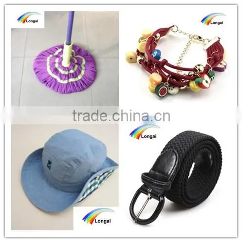 2016 garment/bag/shoe use braided coloured twisted cord rope
