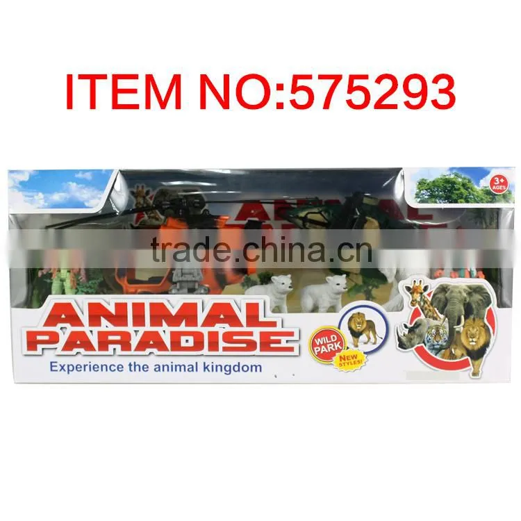 New products zoo animal set toy for kids play