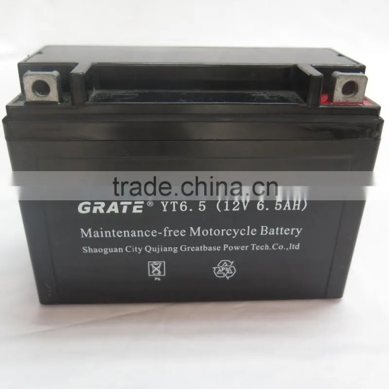 agm batteries for starting motorbike motor12v 6.5ah motorcycle battery