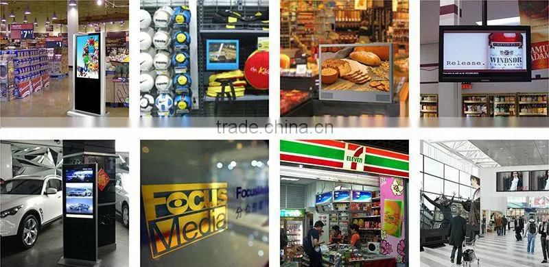 42 inch large lcd floor standing digital advertising equipment