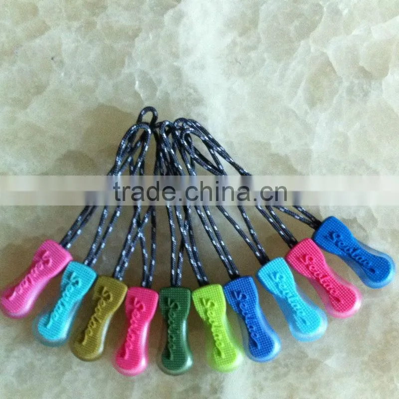 Fashion garment/backpack plastic zipper puller