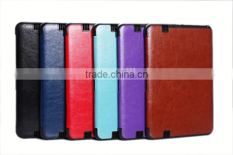Factory crazy horse pattern PU leather for kindle fire HD 8.9 case leather , case for kindle Fire 8.9 cover