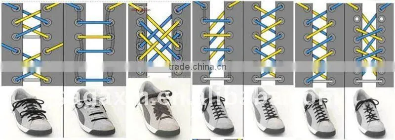 7mm black polyester black oval shoelace